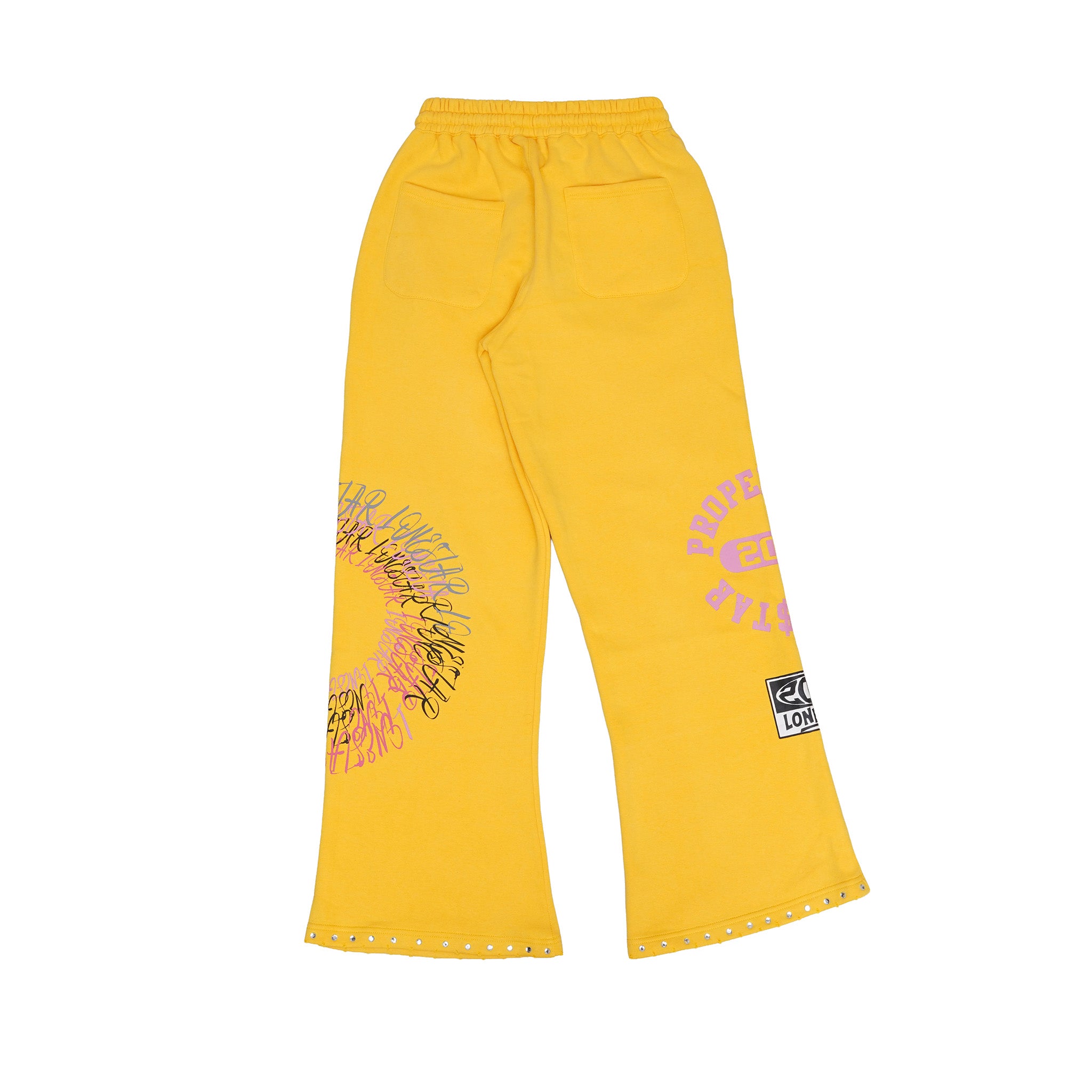 Lone$tar “Solar Vibe” Studded Graphic Yellow Sweatsuit