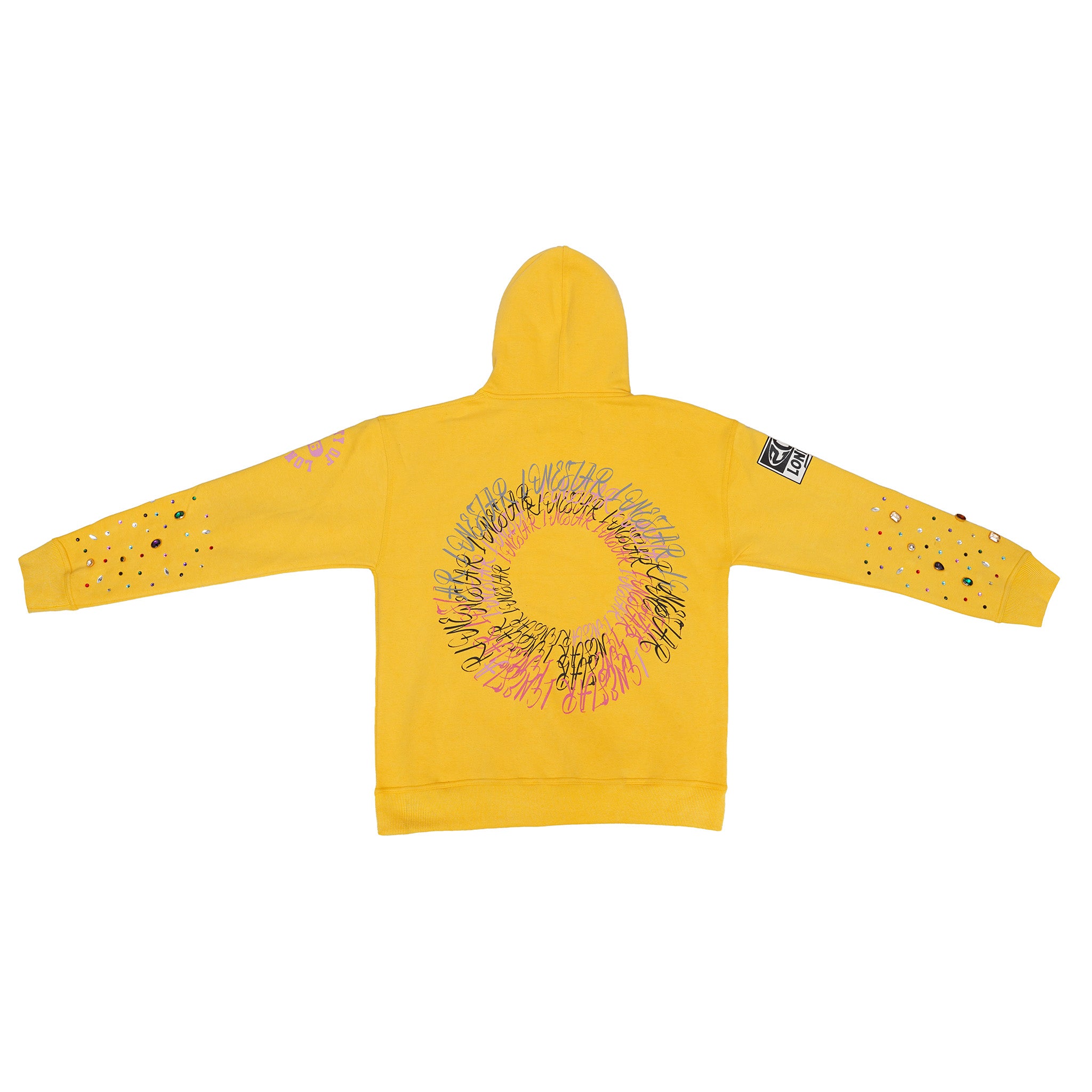 Lone$tar “Solar Vibe” Studded Graphic Yellow Sweatsuit
