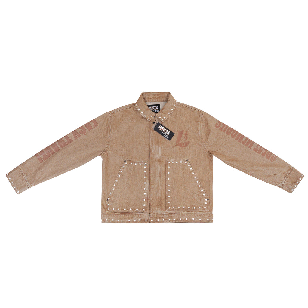 Lone$tar "State Tour" Studded Sand Denim Jacket